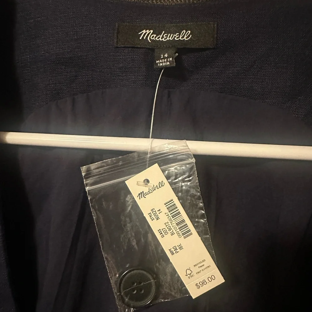 Madewell Dark Blue Vest